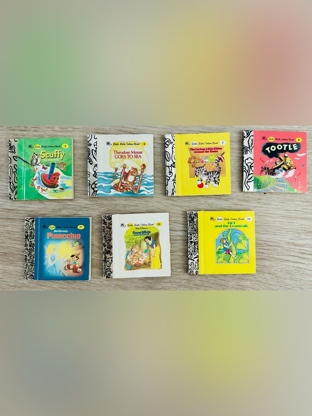 VINTAGE Miniature Little Golden Books Bundle - 7 hardcover children’s books